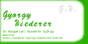 gyorgy wiederer business card